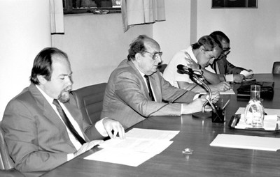 Jacques Marcovitch, Georgi Arbatovi, Tamas Szmrecsányi e Embaixador Amaury Porto de Oliveira 