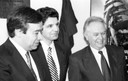 António Guterres, membro de sua comitiva e José Jobson de Andrade Arruda