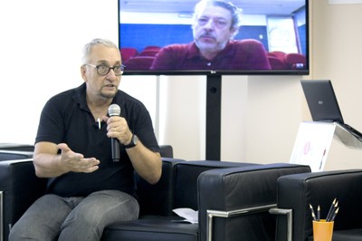 Paulo Saldiva e Renato Anelli via video-conferência