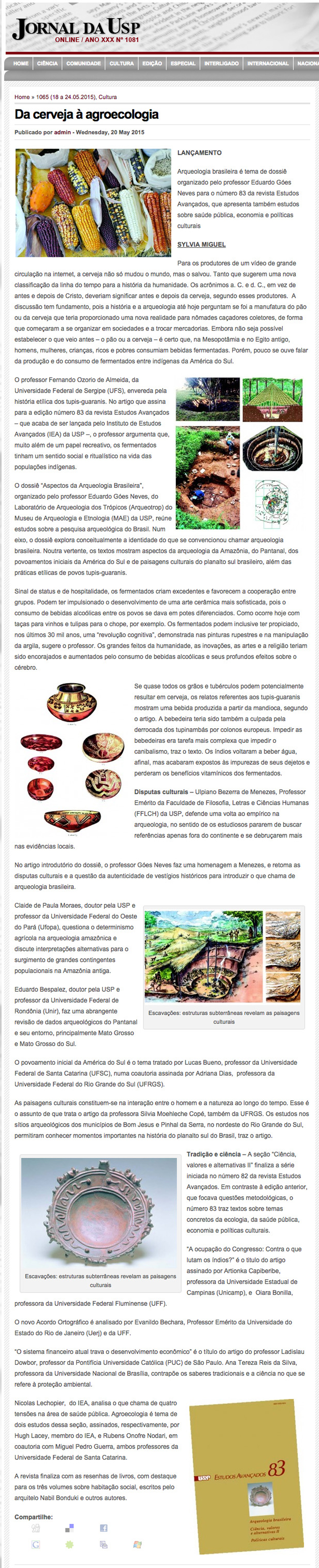 Revista Estudos Avançados nº 83 - Arqueologia brasileira