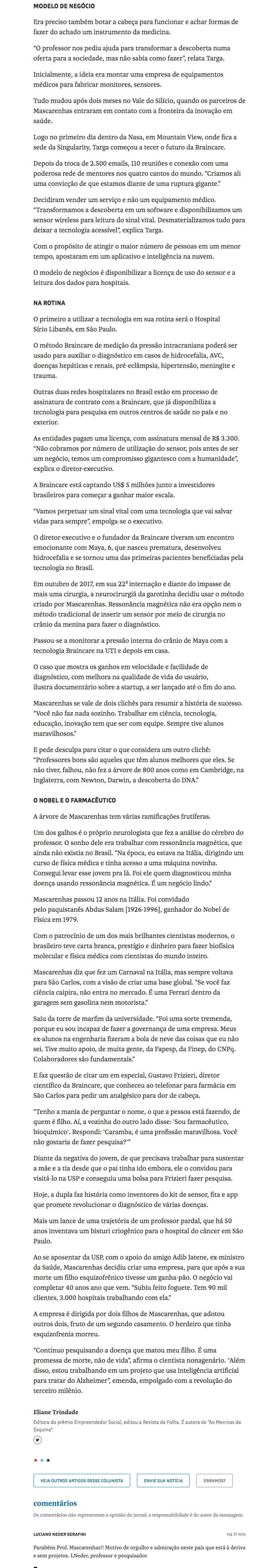 Sergio Mascarenhas - Cérebro a serviço da revolução médica - Pág.2