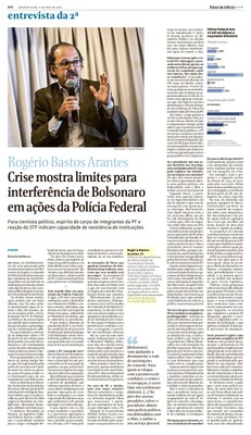 Entrevista de Rogério Arantes sobre a Crise de interferência de Bolsonaro na Polícia Federal