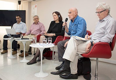 Eduardo Marques, José Álvaro Moisés, Heide Hackmann, Eduardo Viola e Pedro Jacobi
