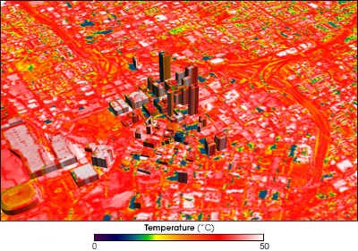 Variação da temperatura superficial em Atlanta