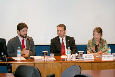 Ricardo Sennes, Radoslaw Sikorski and Maria Hermínia Tavares de Almeida