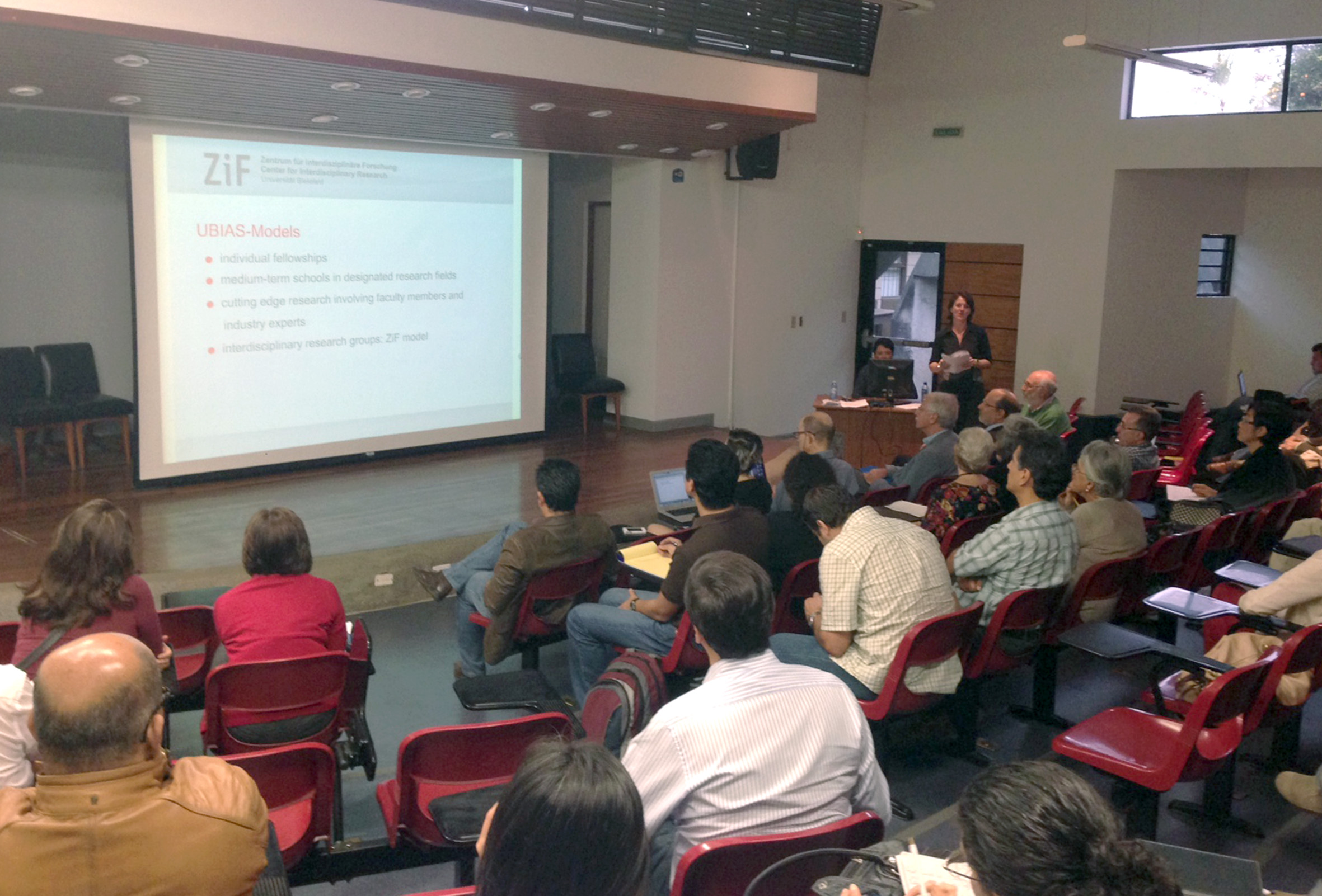 Britta Padberg giving her presentation