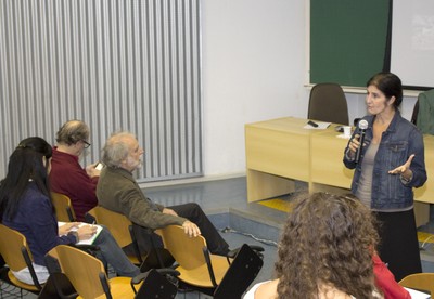 Minom Pinho and the audience