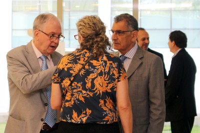 USP's President Marco Antonio Zago, Silvia Bonassa and Vice-Presient Vahan Agopyan