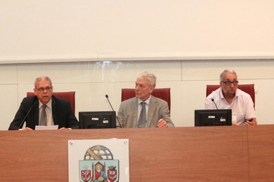 Sylvio Canuto, Morten Kyndrup and Paulo Saldiva during the Opening Session - March 20