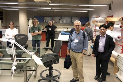 Participants visit the Brasiliana Guita e José Mindlin Library