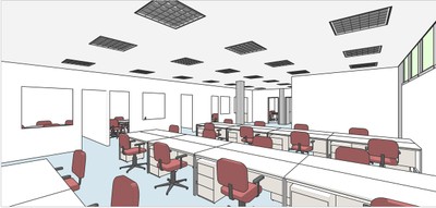 Researchers' office - graphic design