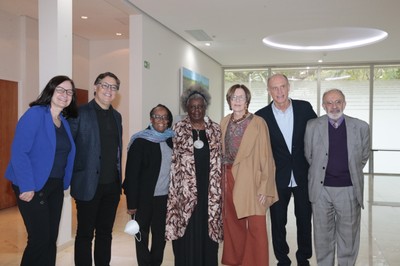 Roseli de Deus Lopes, Eduardo Saron, Sueli Carneiro, Conceição Evaristo, Maria Alice Setubal, Martin Grossmann, and Guilherme Ary Plonski