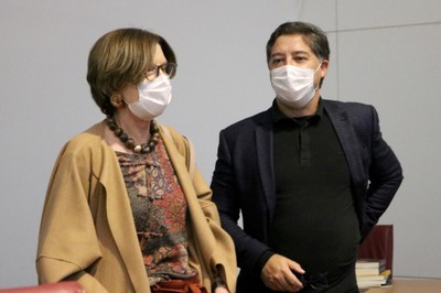 Maria Alice Setubal and Eduardo Saron