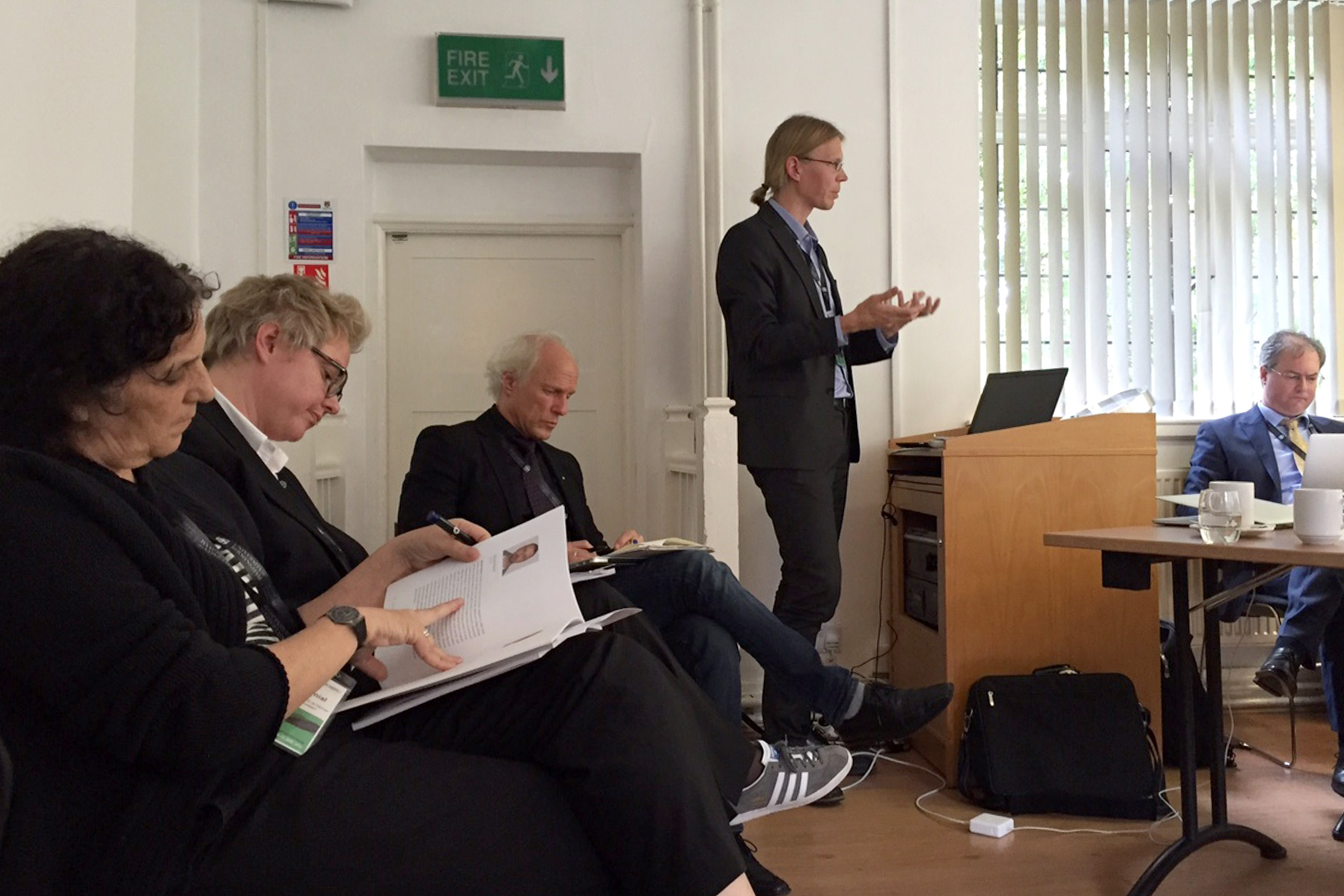 Valtteri Arstila makes a presentation on the Intercontinental Academia