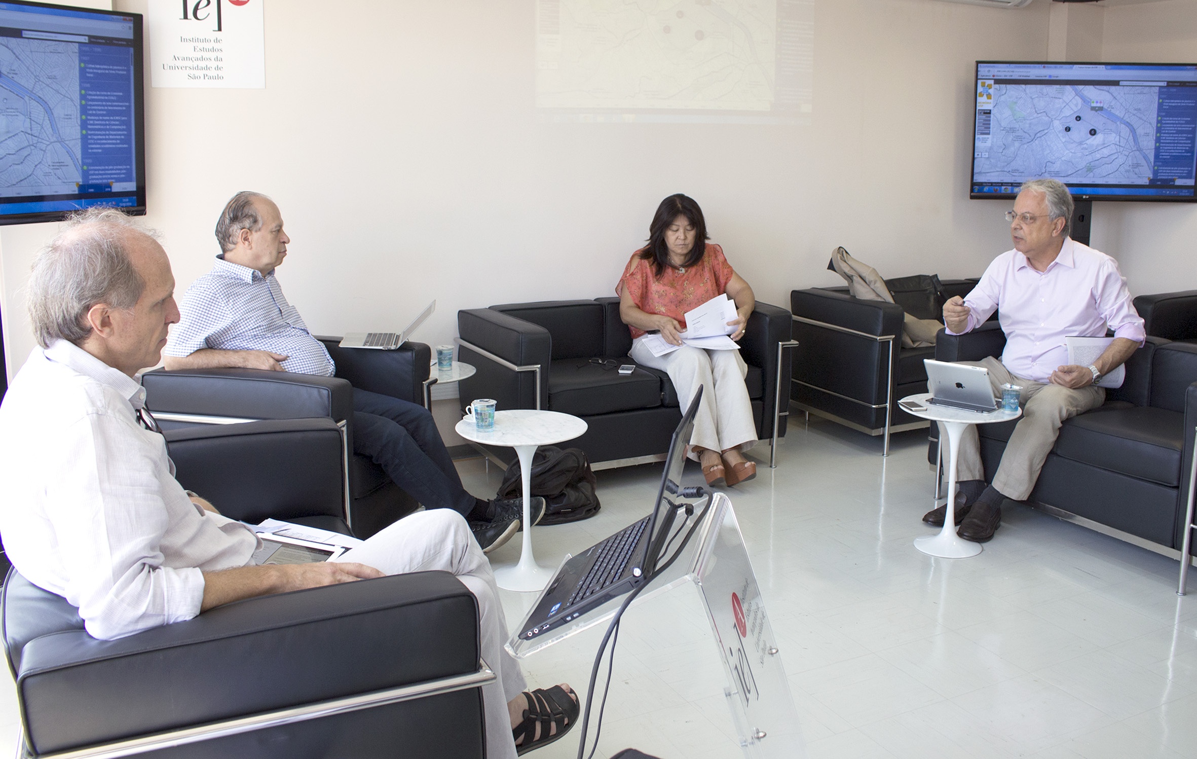 Martin Grossmann, Renato Janine, Tizuko Terezinha and Carlos Roberto Ferreira Brandão