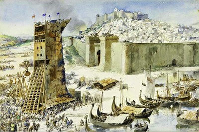 Aquarela Cerco de Lisboa