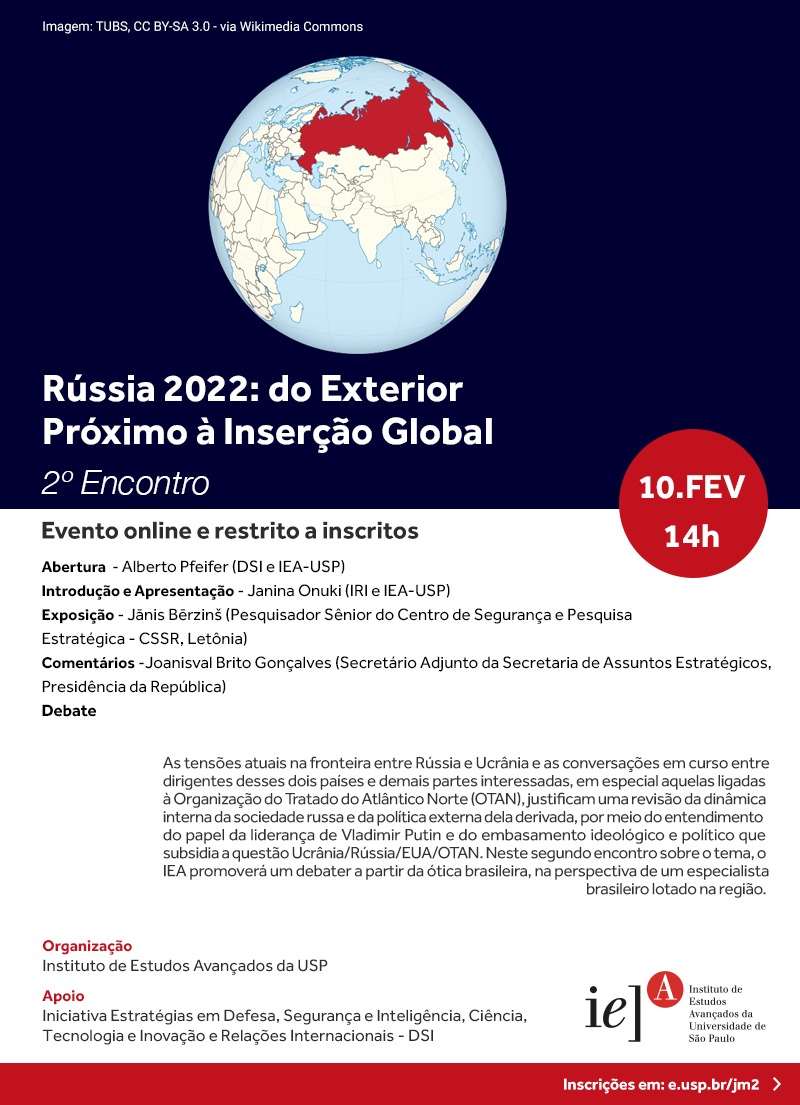 Banner Rússia 2022: do Exterior Próximo à Inserção Global (II Encontro)