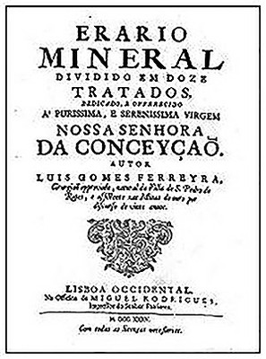 Capa do "Erário Mineral"
