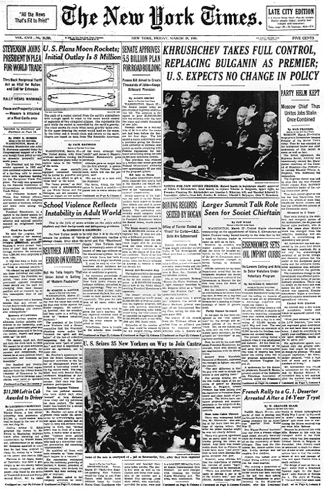 Capa do The New York Times