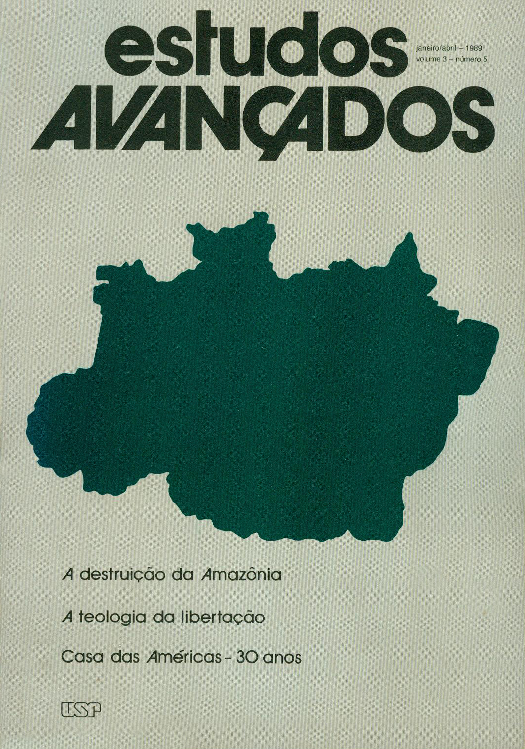 Capa Revista Estudos Avançados v3 n5 