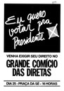 Cartaz a favor das Diretas Já Cartaz a favor das Diretas Já