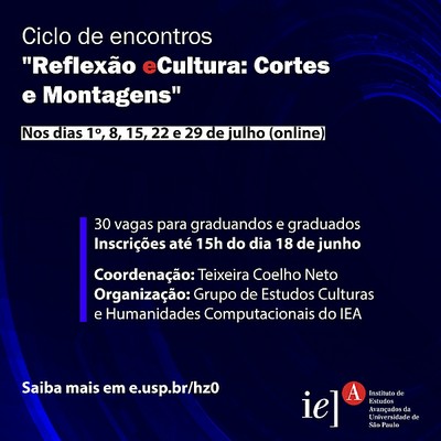 Ciclo de encontros Reflexão eCultura: Cortes e Montagens - 600x600
