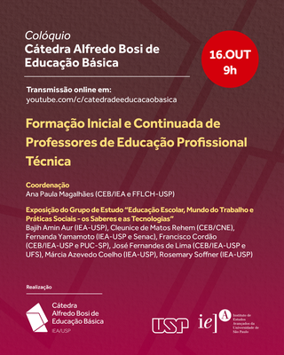 Colóquio Formação Inicial e Continuada de Professores da Educação Profissional Técnica