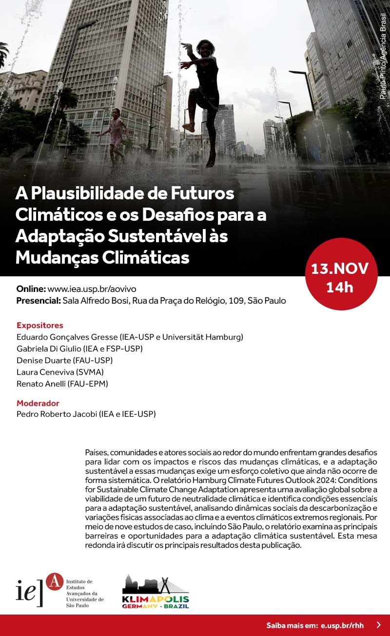 Convite - A Plausibilidade de Futuros Climáticos e os Desafios para a Adaptação Sustentável às Mudanças Climáticas