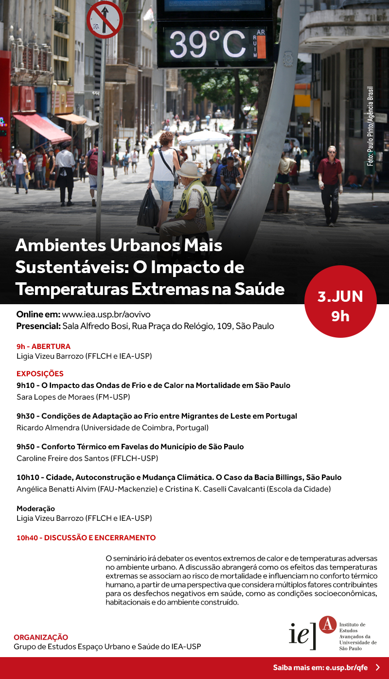 Convite - Ambientes Urbanos Mais Sustentáveis: O Impacto de Temperaturas Extremas na Saúde
