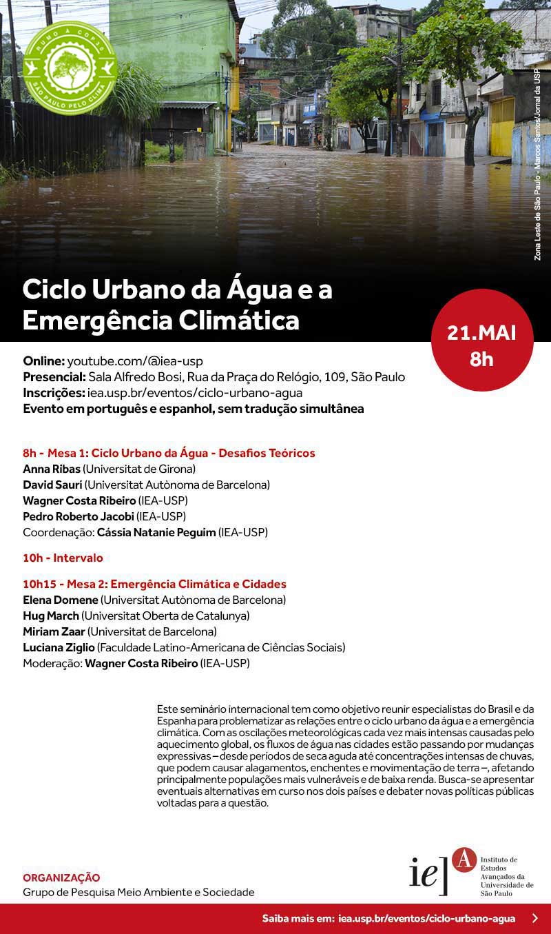 Convite Ciclo Urbano da Água e a Emergência Climática