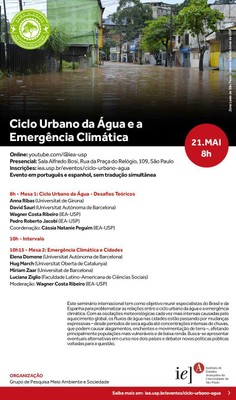 Convite Ciclo Urbano da Água e a Emergência Climática