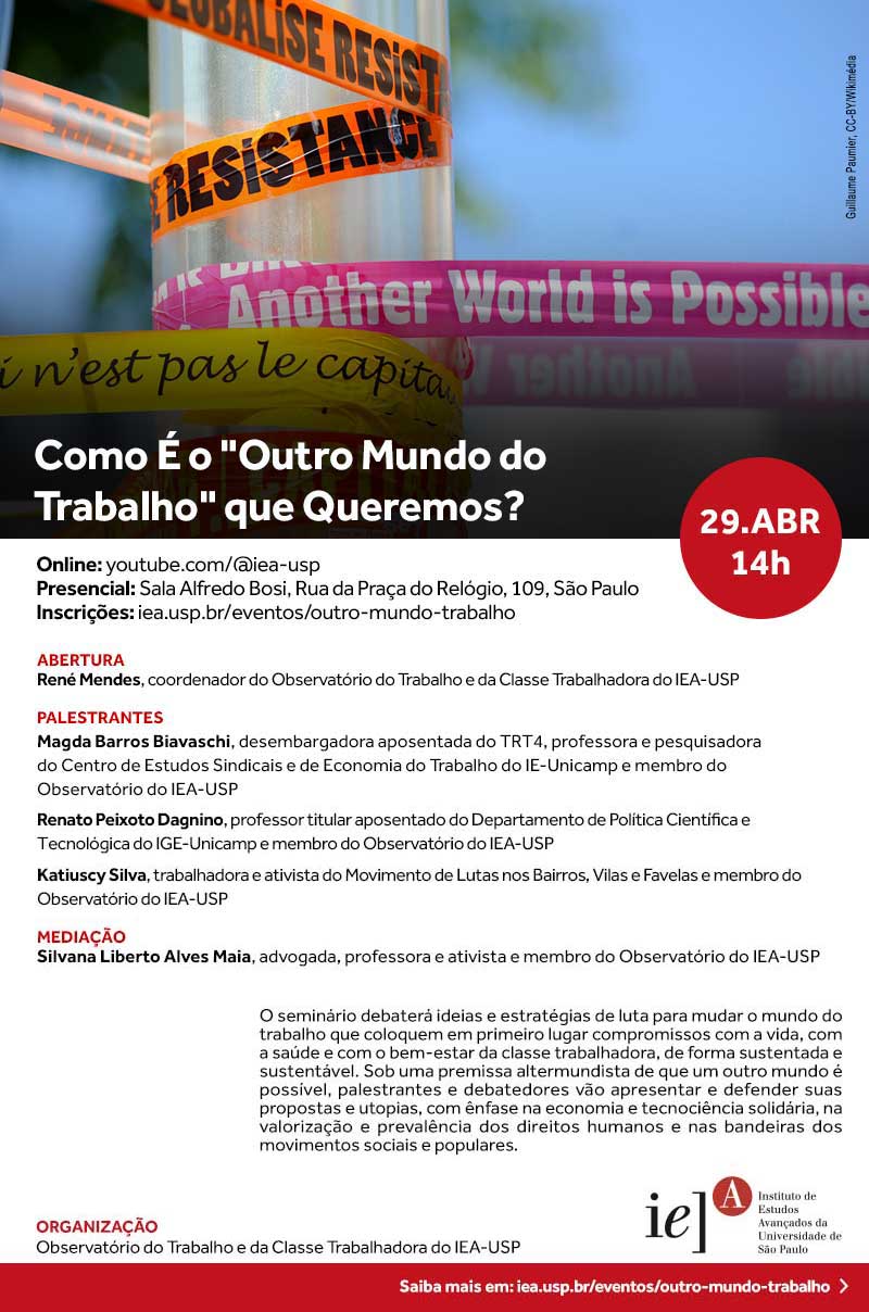 Convite Como é o "Outro Mundo do Trabalho" que Queremos?