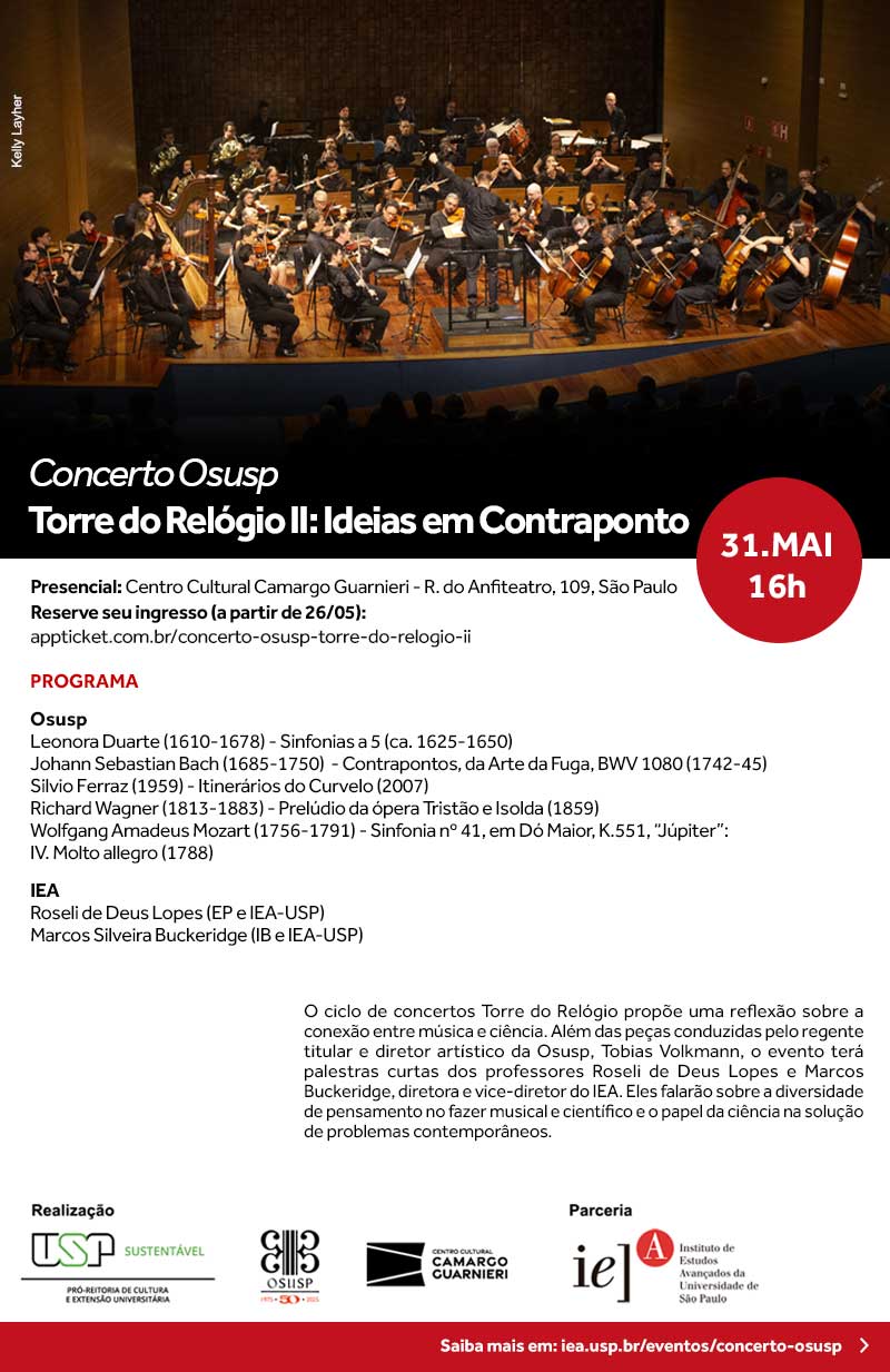 Convite Concerto Osusp: Torre do Relógio II - Ideias em Contraponto