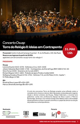 Convite Concerto Osusp: Torre do Relógio II - Ideias em Contraponto