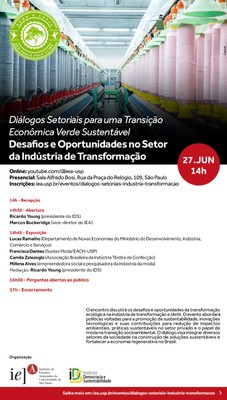 Convite Desafios e Oportunidades no Setor da Indústria de Transformação