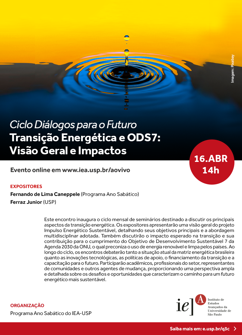Convite - Diálogos para o Futuro: Transição Energética e ODS7 - Visão Geral e Impactos