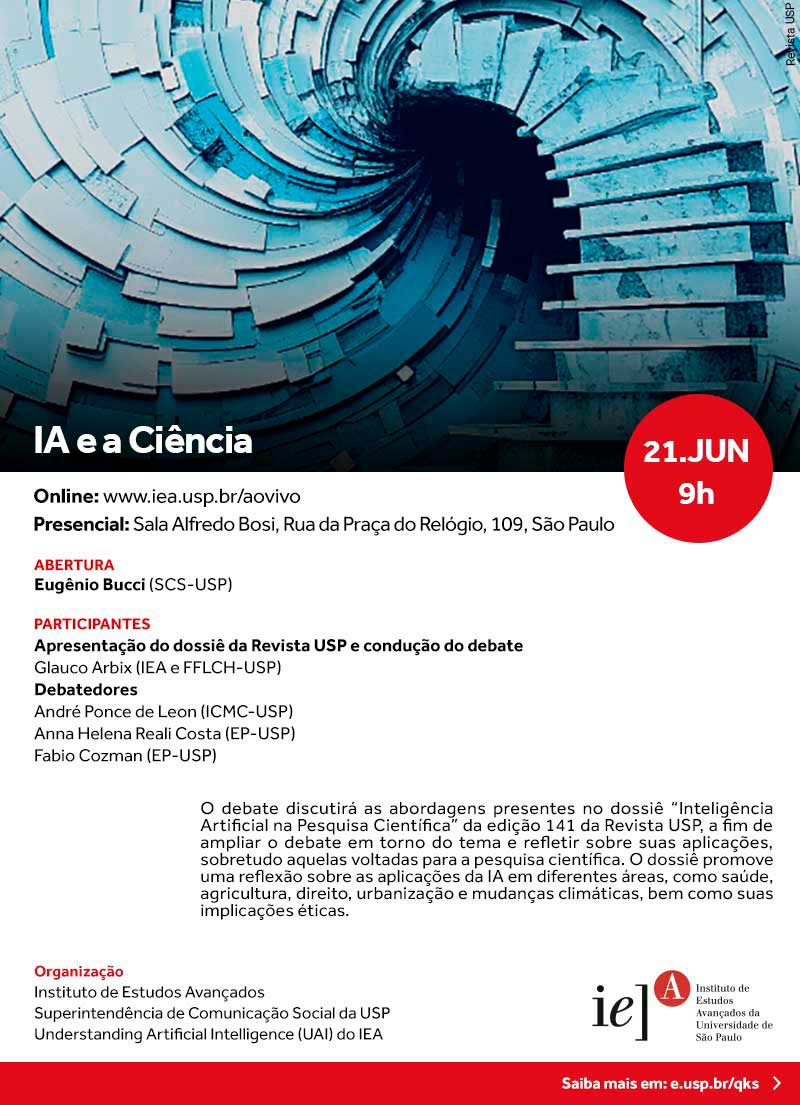Convite do seminário "IA e a Ciência"