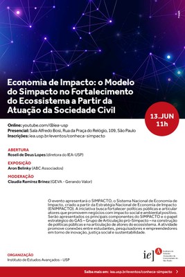 Convite Economia de Impacto: o Modelo do Simpacto no Fortalecimento do Ecossistema a Partir da Atuação da Sociedade Civil