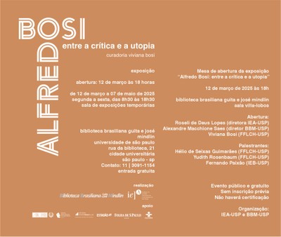 Convite Exposição Alfredo Bosi