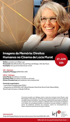 Convite Imagens da Memória: Direitos Humanos no Cinema de Lúcia Murat