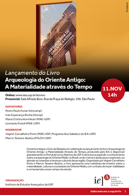 Convite "Lançamento do Livro Arqueologia do Oriente Antigo: a Materialidade através do Tempo"