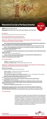 Convite - Memória Social e Pertencimento