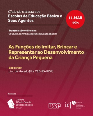 Convite Minicurso As Funções do Imitar, Brincar e Representar no Desenvolvimento da Criança Pequena