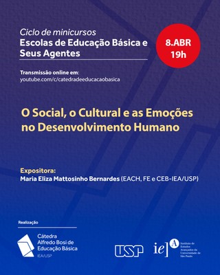 Convite Minicurso O Social, o Cultural e as Emoções no Desenvolvimento Humano