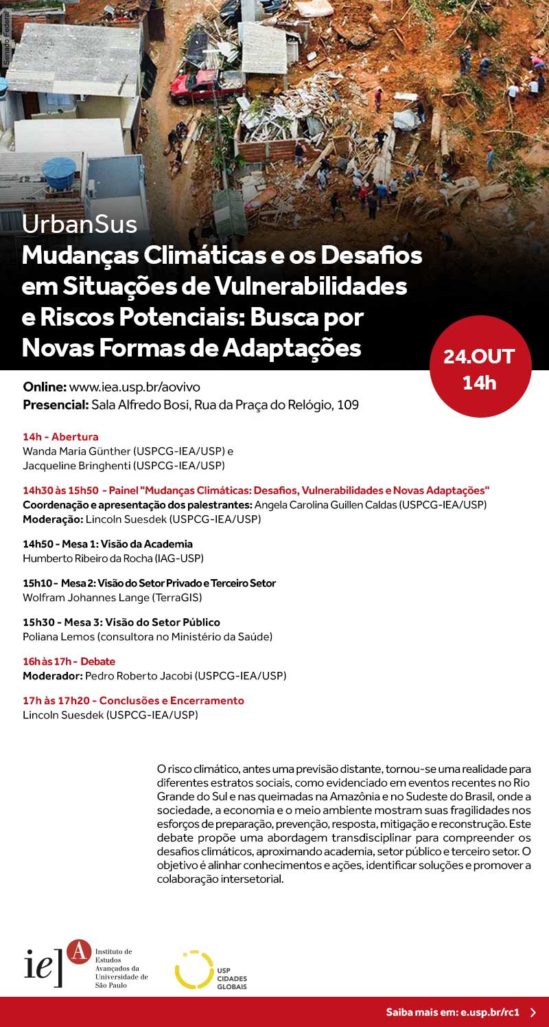 Convite - Mudanças Climáticas e os Desafios em Situações de Vulnerabilidades e Riscos