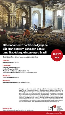 Convite "O Desabamento do Teto da Igreja de São Francisco em Salvador'