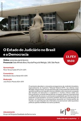 Convite - O Estado do Judiciário no Brasil e a Democracia