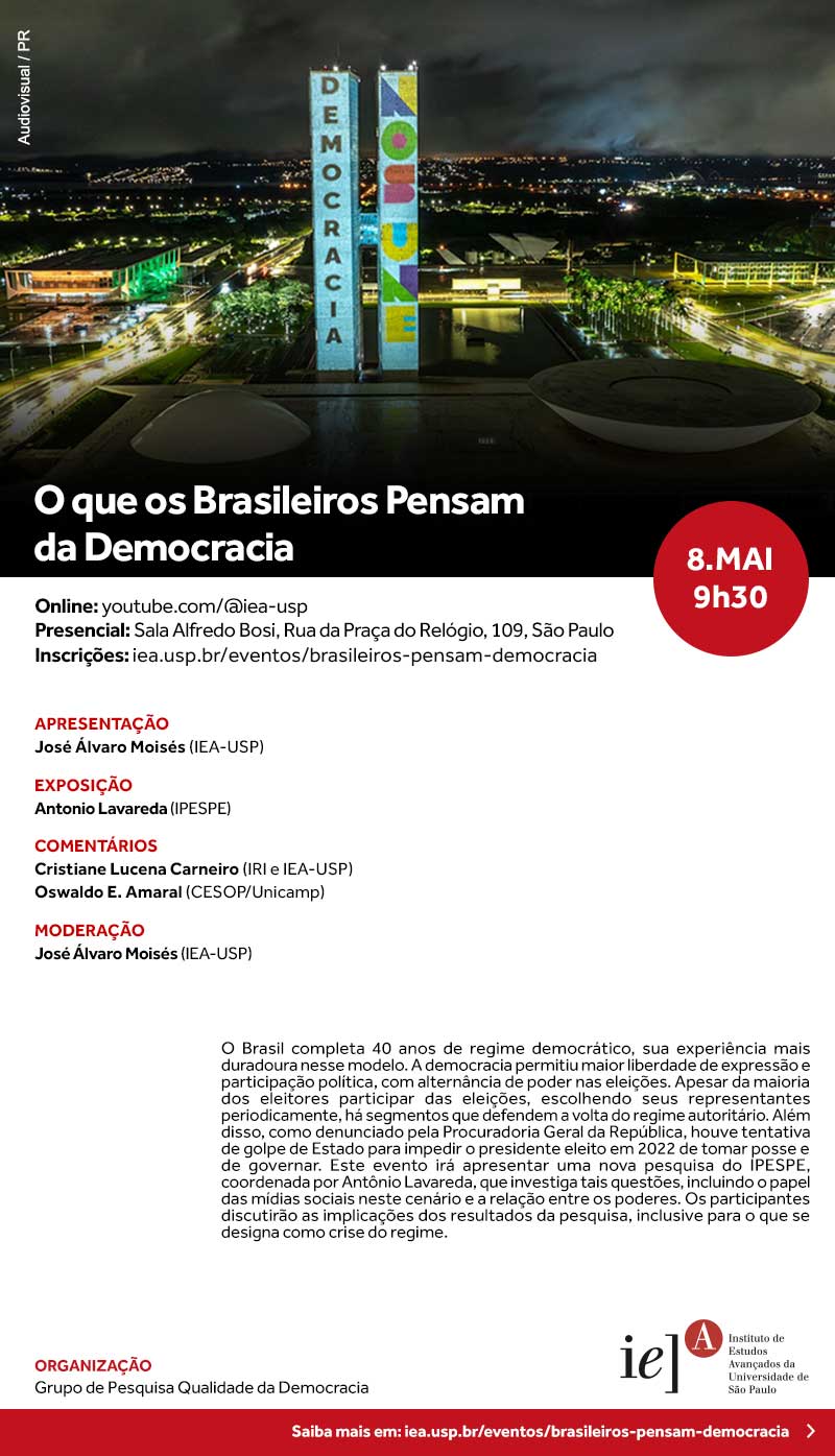 Convite O que os Brasileiros Pensam da Democracia
