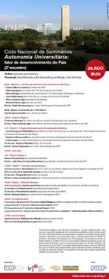 Convite para o seminário sobre Autonomia Universitária