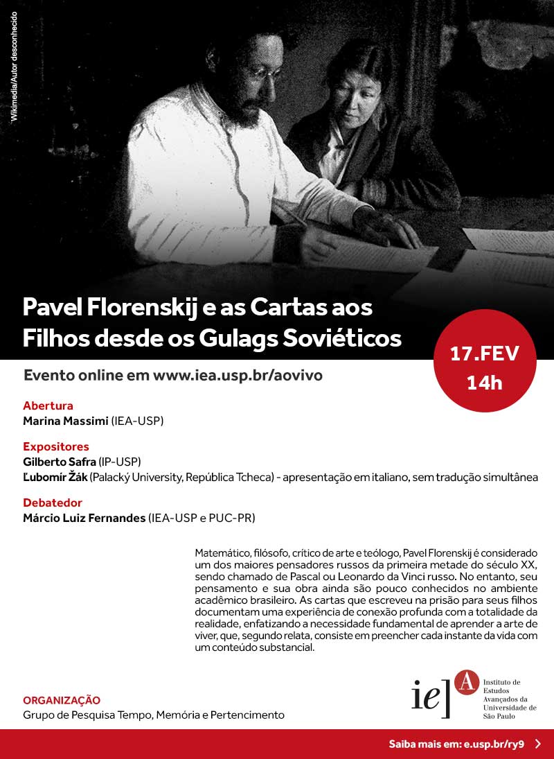 Convite - Pavel Florenskij e as Cartas aos Filhos desde os Gulags Soviéticos